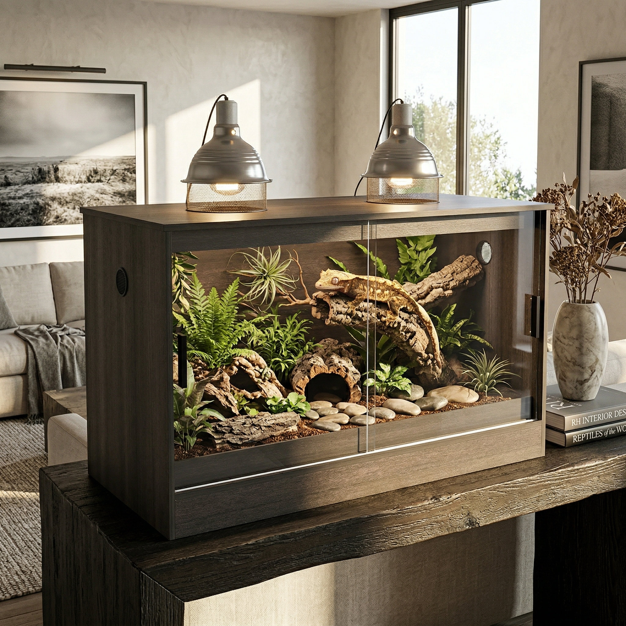 Metaoutdoors 47.2'' x 19.7'' x 27.6'' Reptile Terrarium & Reviews